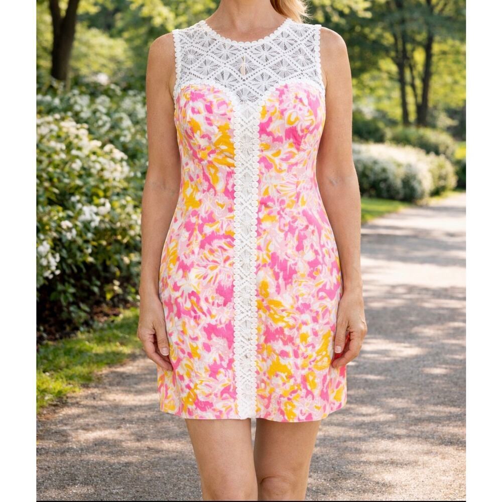 Lilly Pulitzer Sofia Floral Print Shift Dress Size 4